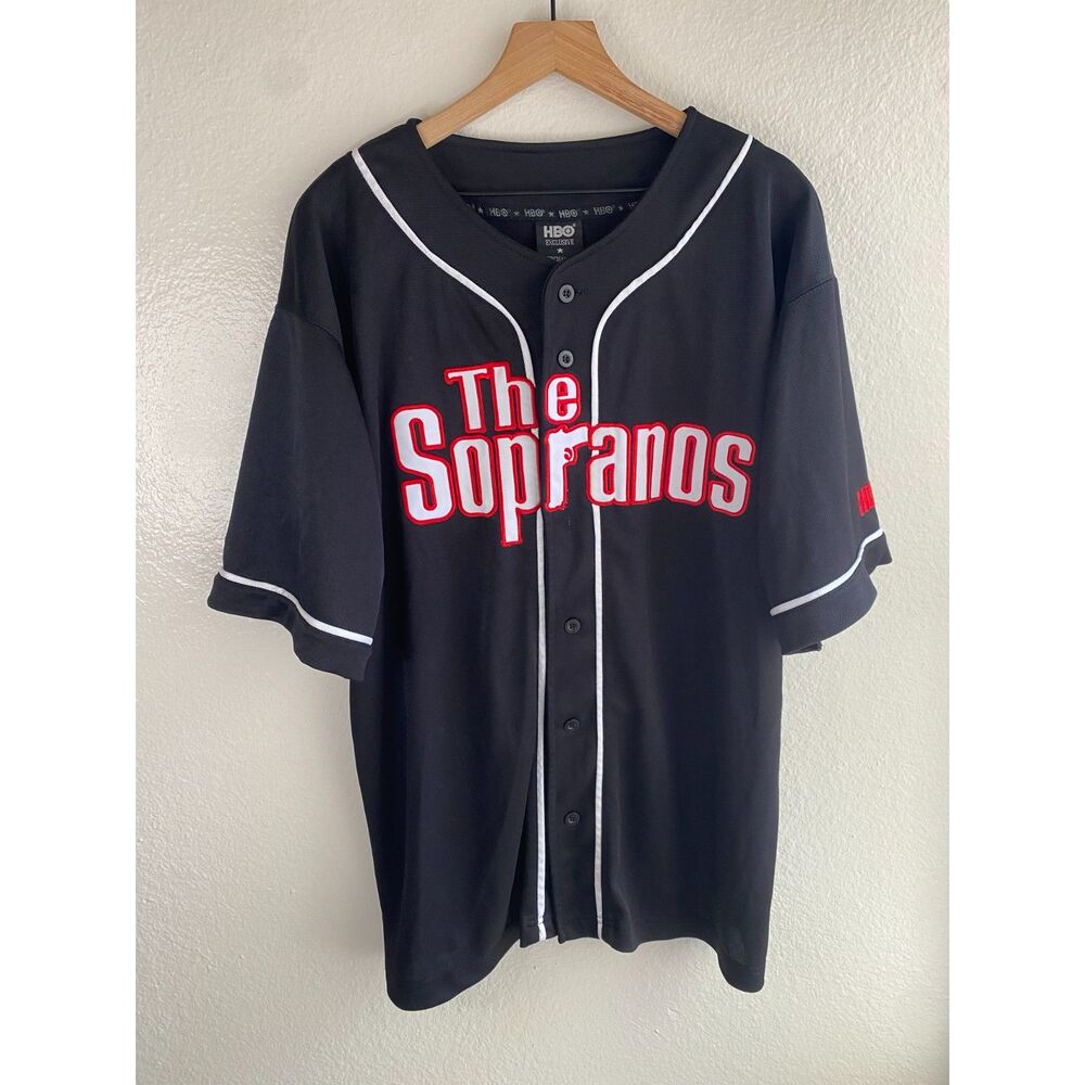 The Sopranos HBO Tony #1 Baseball Jersey Large Vintage Y2K Official Exclusive